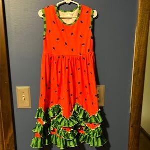 Vibrant Sleeveless Watermelon Dress